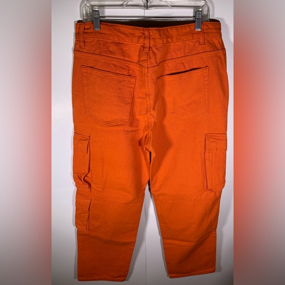 Urban identity orange denim cargo pants - Picture 5 of 7